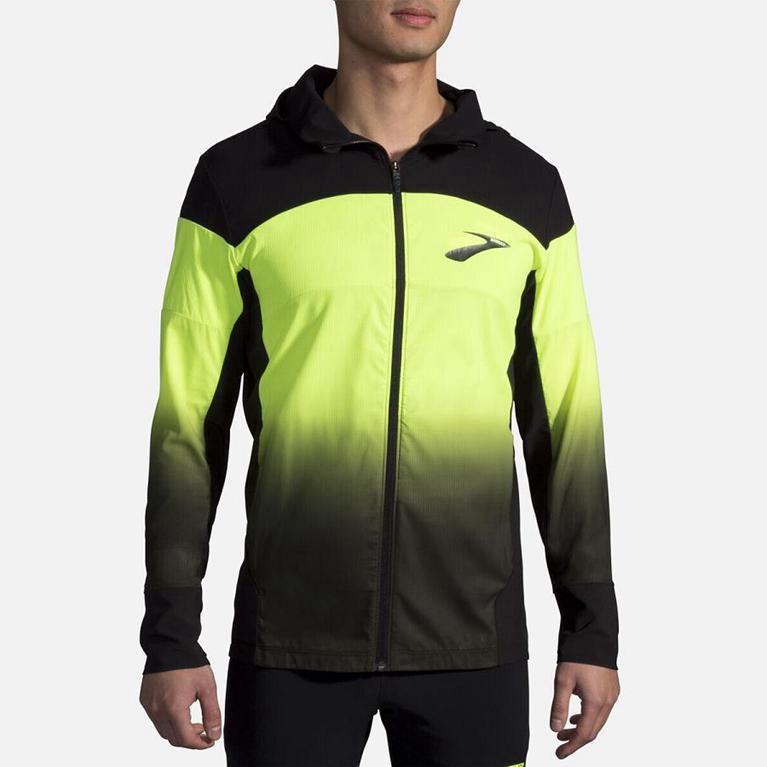 Brooks Elite Canopy Running Jackets - Men's - Yellow (13902-WDPB)